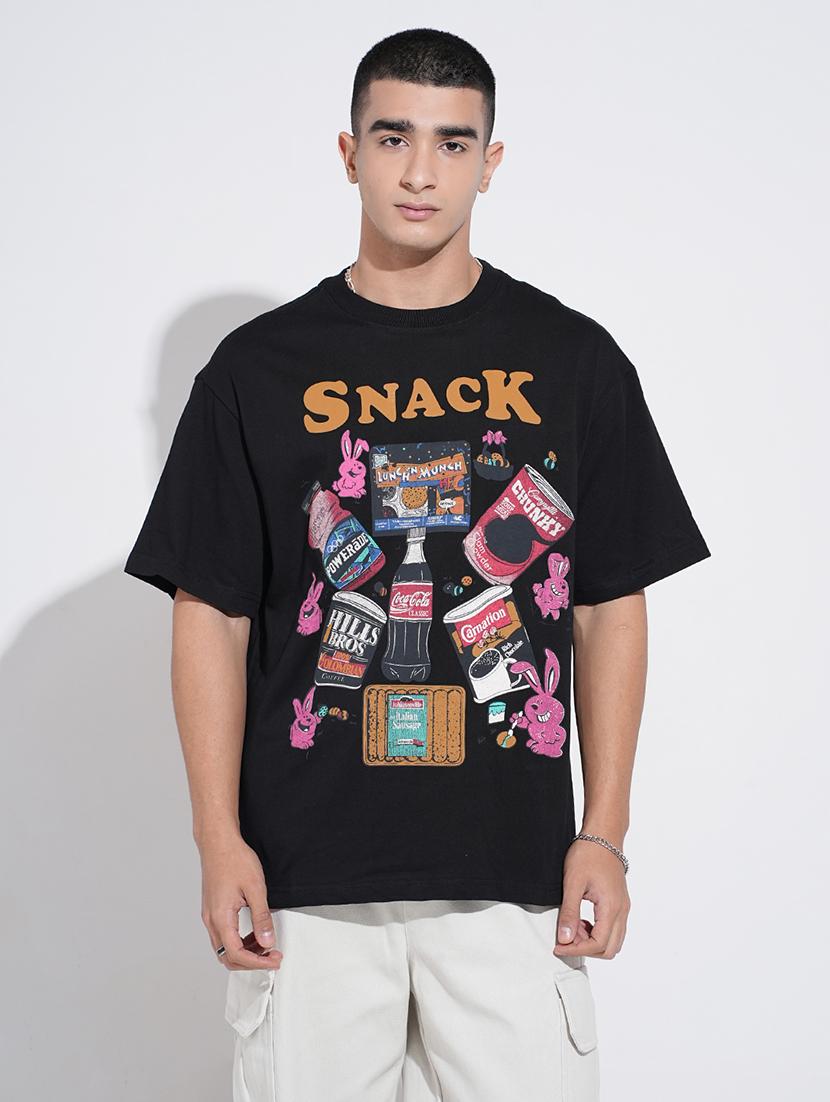 men printed short sleeve oversized t-shirt - 22038216 - Standard Image - 1