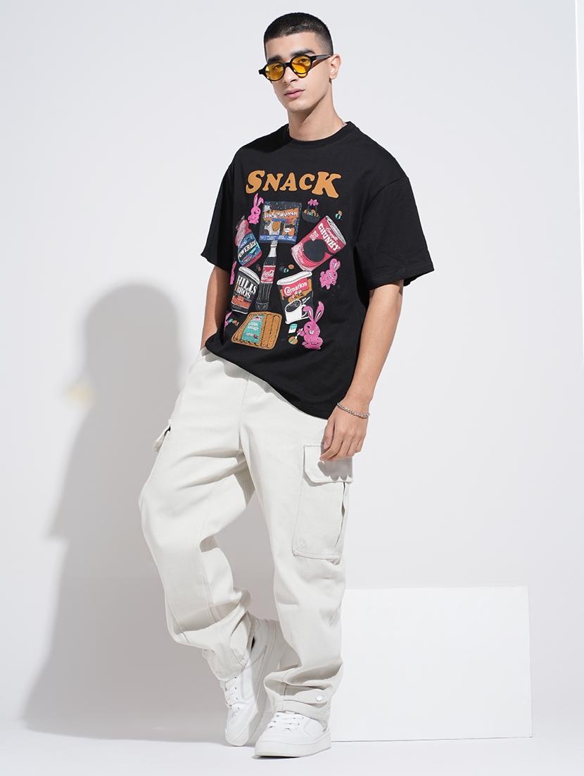 men printed short sleeve oversized t-shirt - 22038216 - Standard Image - 6