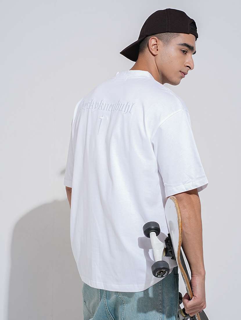 men solid short sleeve oversized t-shirt