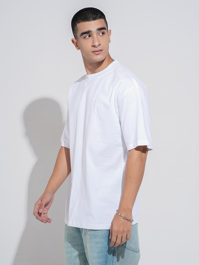 men solid short sleeve oversized t-shirt - 22038217 - Standard Image - 1