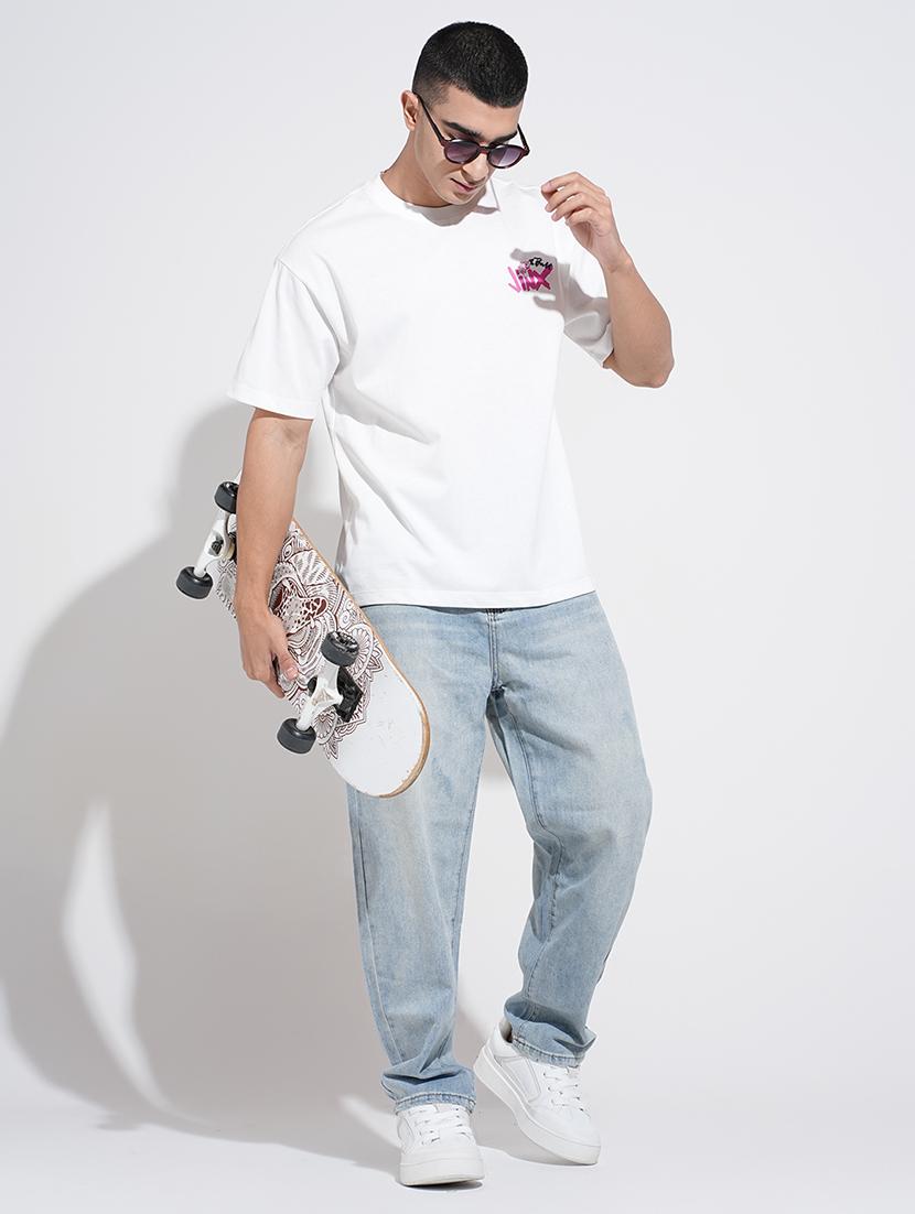 men printed short sleeve oversized t-shirt - 22038219 - Standard Image - 1