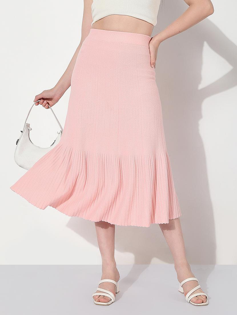 women solid high rise flared skirt - 22038267 - Zoom Image - 0