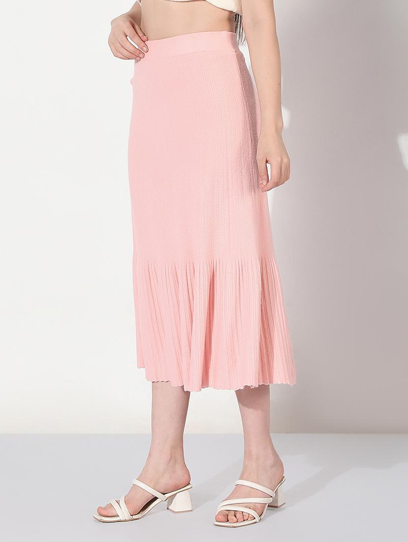 women solid high rise flared skirt - 22038267 - Standard Image - 1