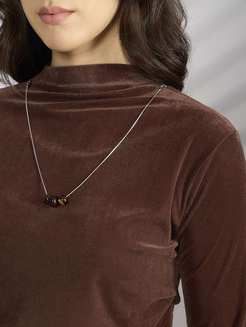 women solid long sleeve regular top - 22038305 -  Standard Image - 4