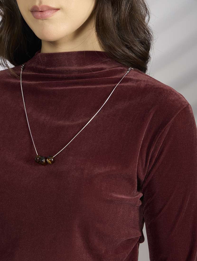 women solid long sleeve regular top - 22038306 -  Standard Image - 4