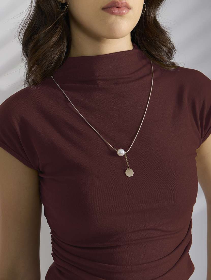 women solid short sleeve crop top - 22038308 -  Standard Image - 4