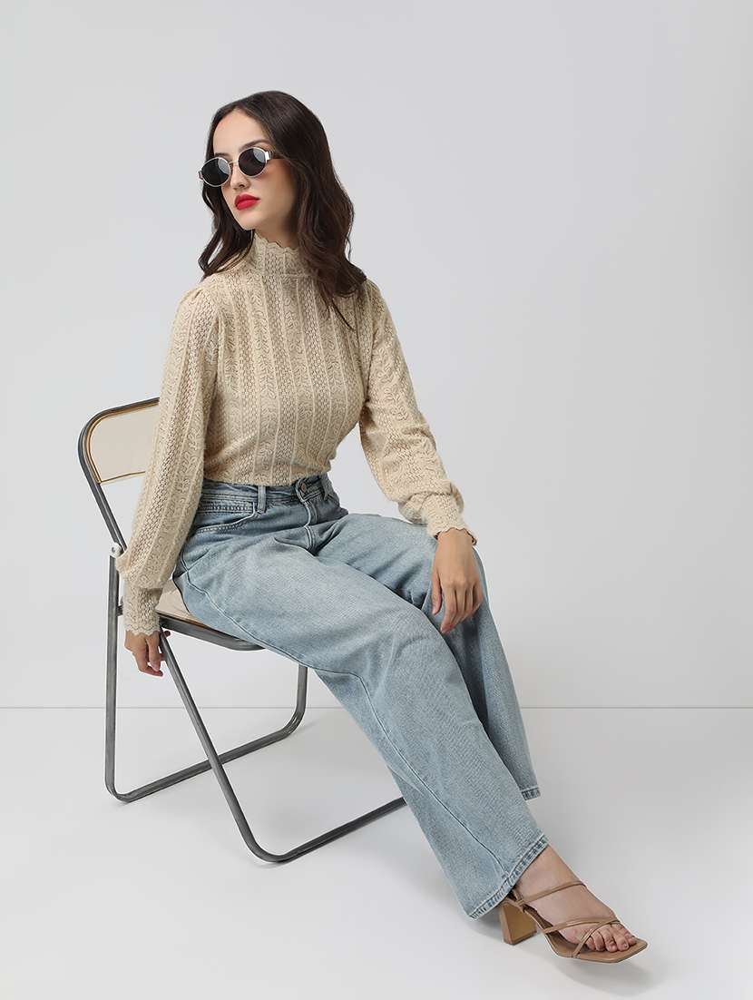 women self designed puff sleeve top - 22038329 - Standard Image - 4
