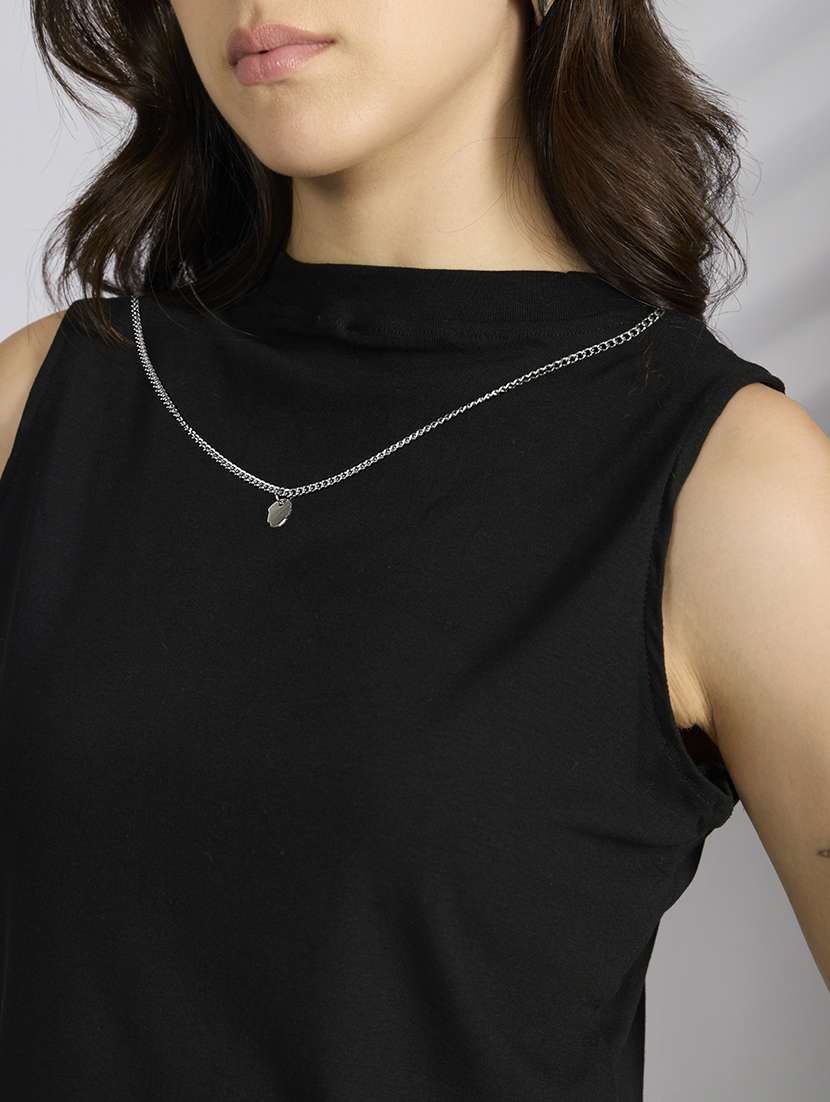 women checkered collared shirt top with slip - 22038352 -  Standard Image - 6