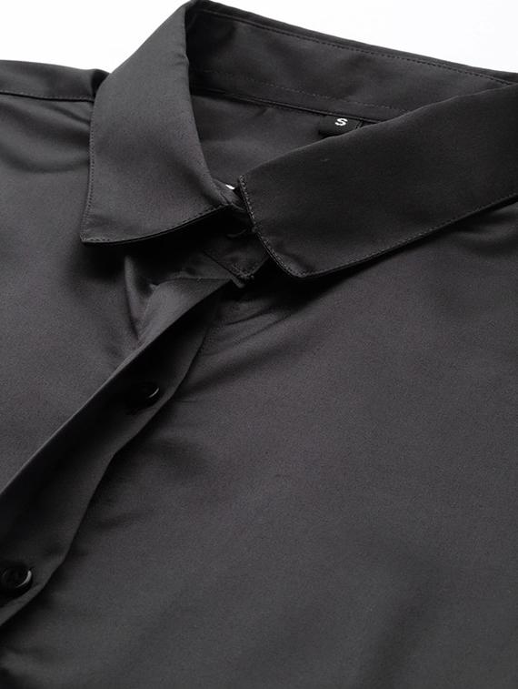 women solid collared long sleeve regular fit shirt - 22038359 - Standard Image - 4