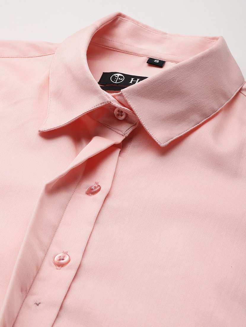 women solid collared long sleeve regular fit shirt - 22038375 -  Standard Image - 4