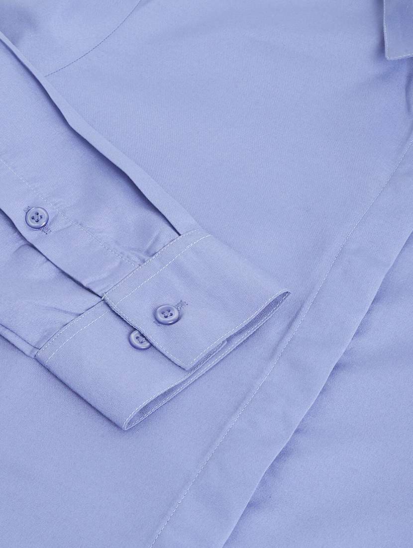 women solid collared long sleeve regular fit shirt - 22038397 -  Standard Image - 4