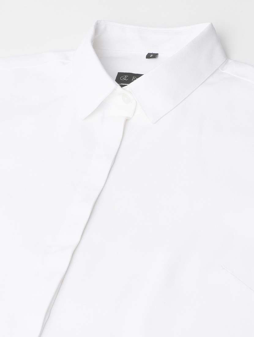 women solid collared long sleeve regular fit shirt - 22038414 -  Standard Image - 4