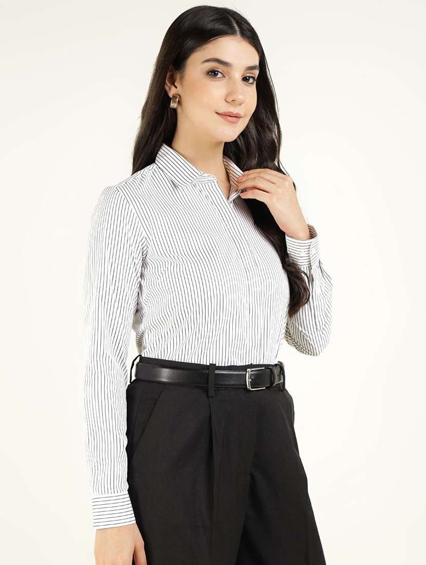 women collared long sleeve regular fit shirt - 22038434 -  Standard Image - 1