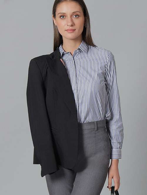 women collared long sleeve regular fit shirt - 22038461 - Standard Image - 0