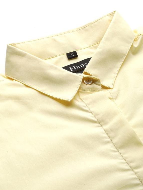 women solid collared long sleeve shirt - 22038475 - Standard Image - 4