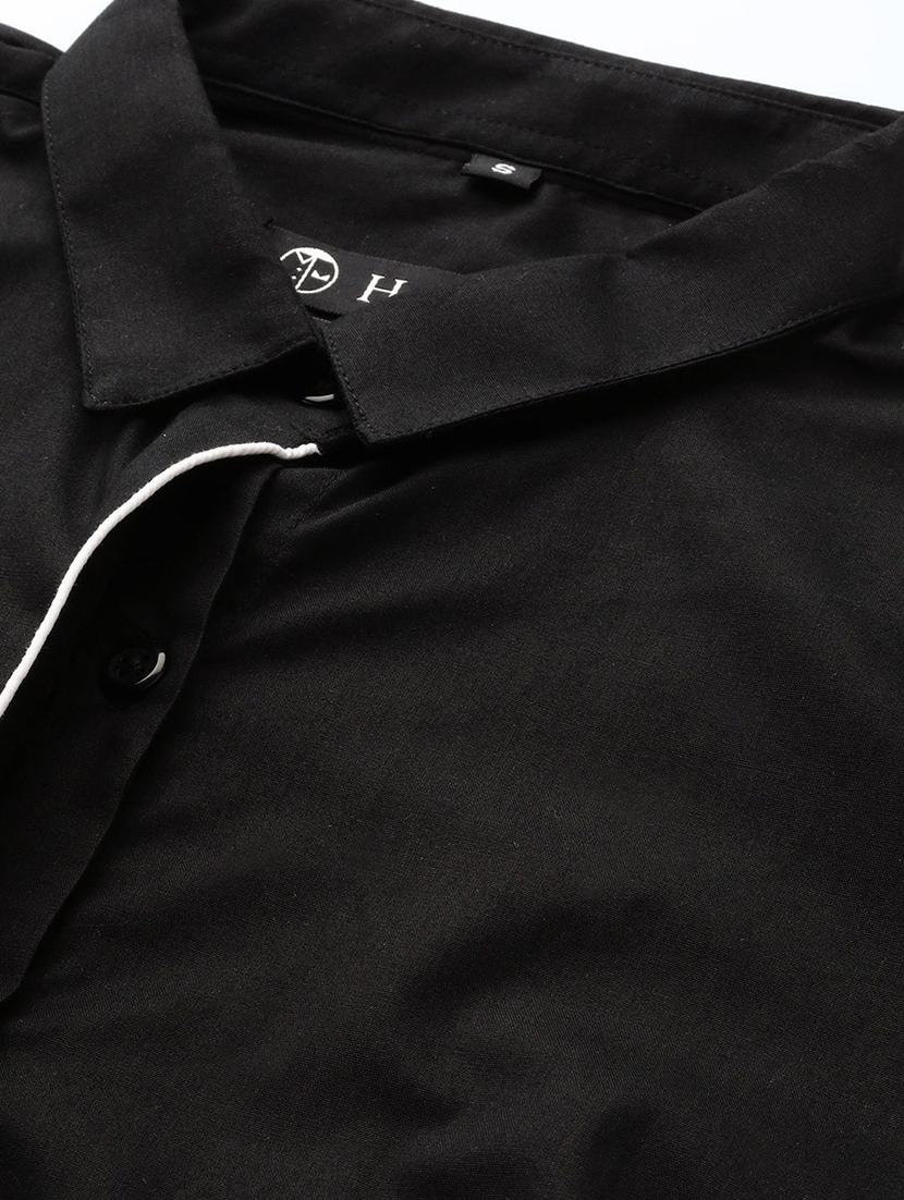 black cotton regular shirt - 22038481 - Standard Image - 4