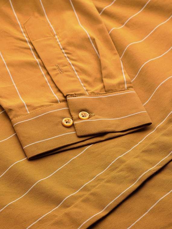 women plus size striped collared long sleeve shirt - 22038487 -  Standard Image - 4