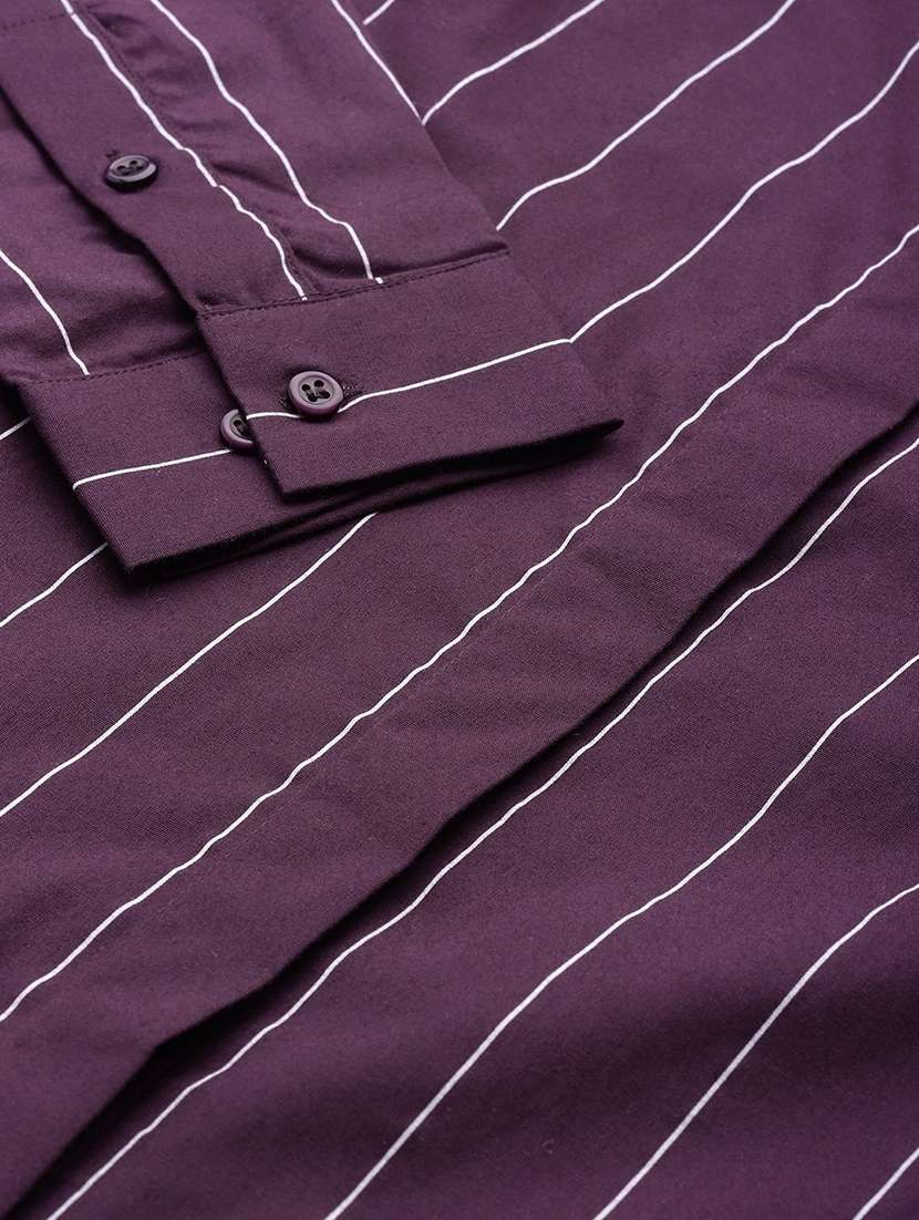 purple cotton regular shirt - 22038509 -  Standard Image - 4