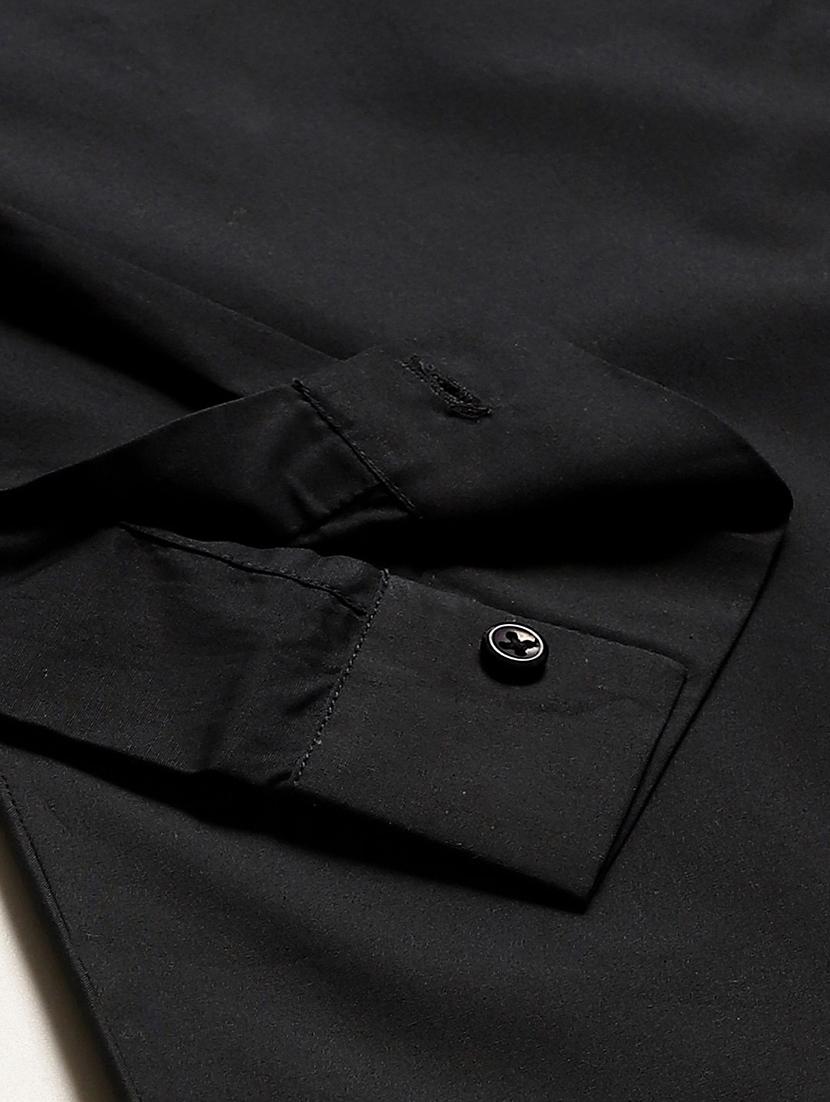 women solid mandarin collared long sleeve shirt - 22038511 - Standard Image - 4