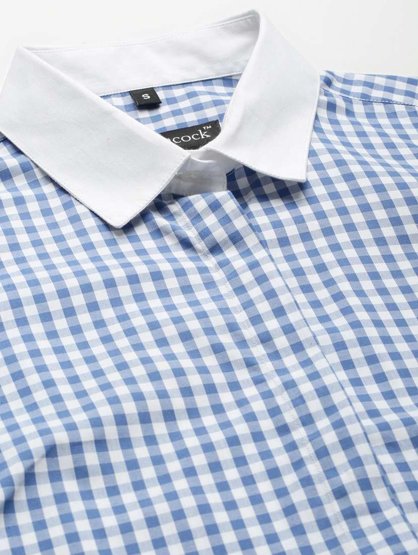 women checkered collared long sleeve regular fit shirt - 22038581 -  Standard Image - 4