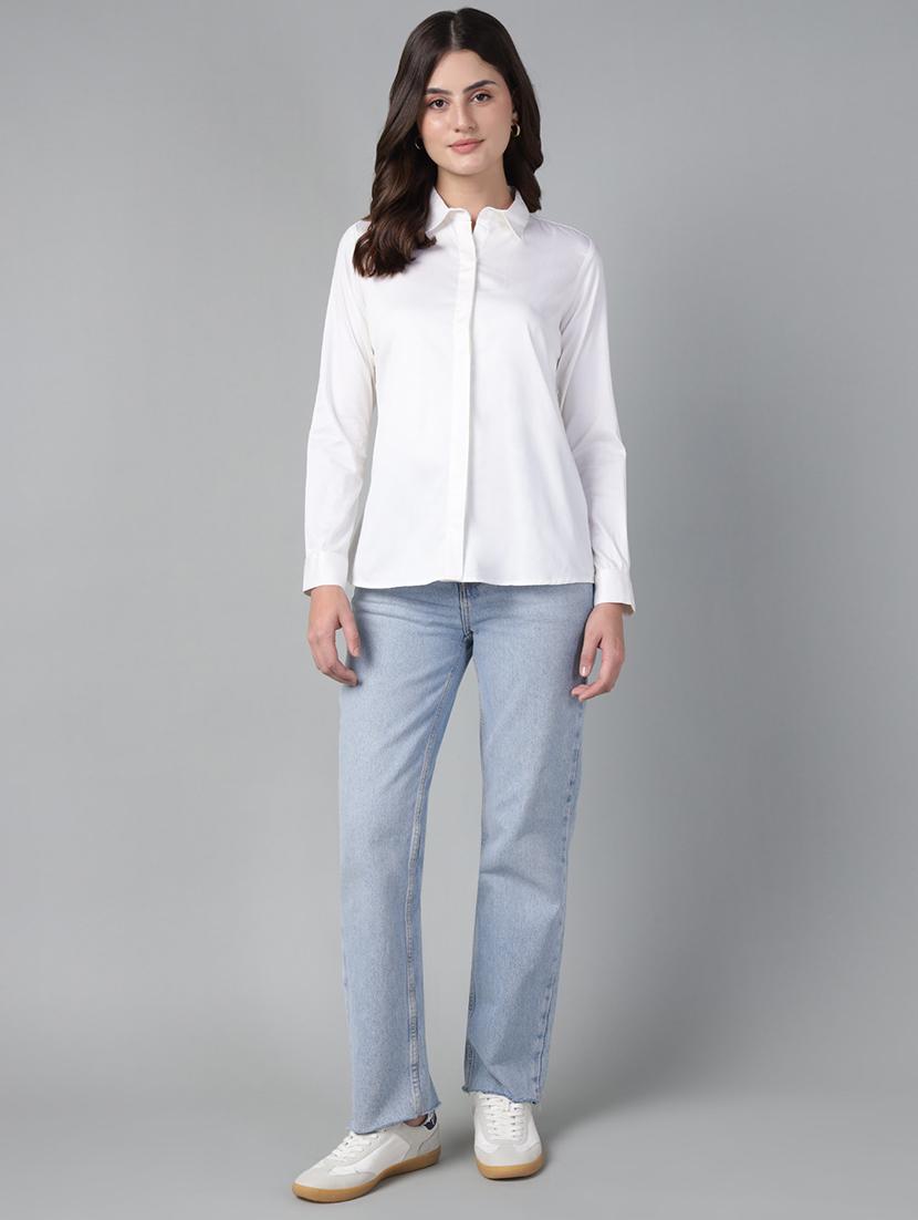 white cotton regular shirt - 22038582 - Standard Image - 4