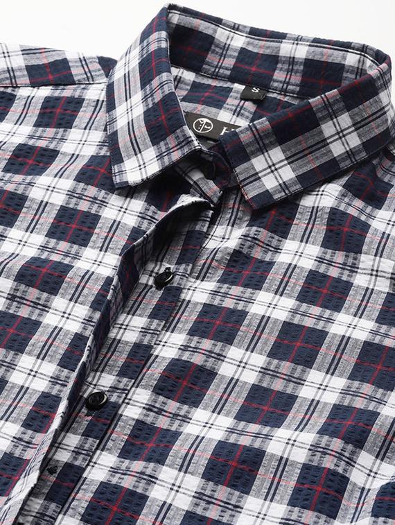 women checkered collared long sleeves regular shirt - 22038590 - Standard Image - 4