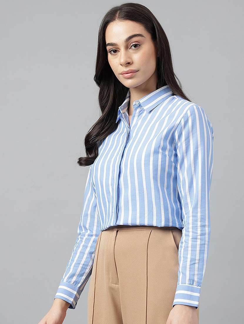 women collared long sleeve regular fit shirt - 22038650 -  Standard Image - 1