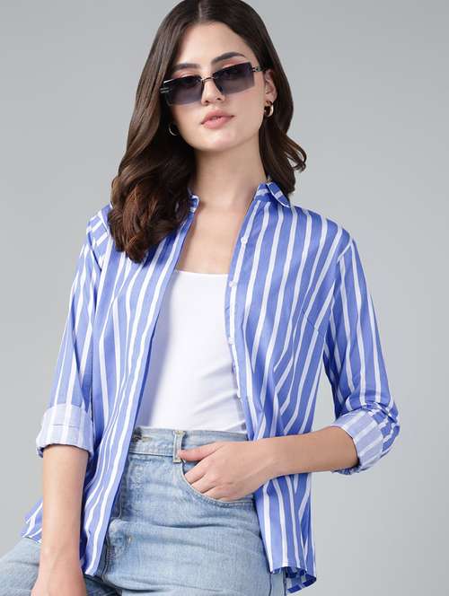 women collared long sleeve regular fit shirt - 22038652 -  Standard Image - 0