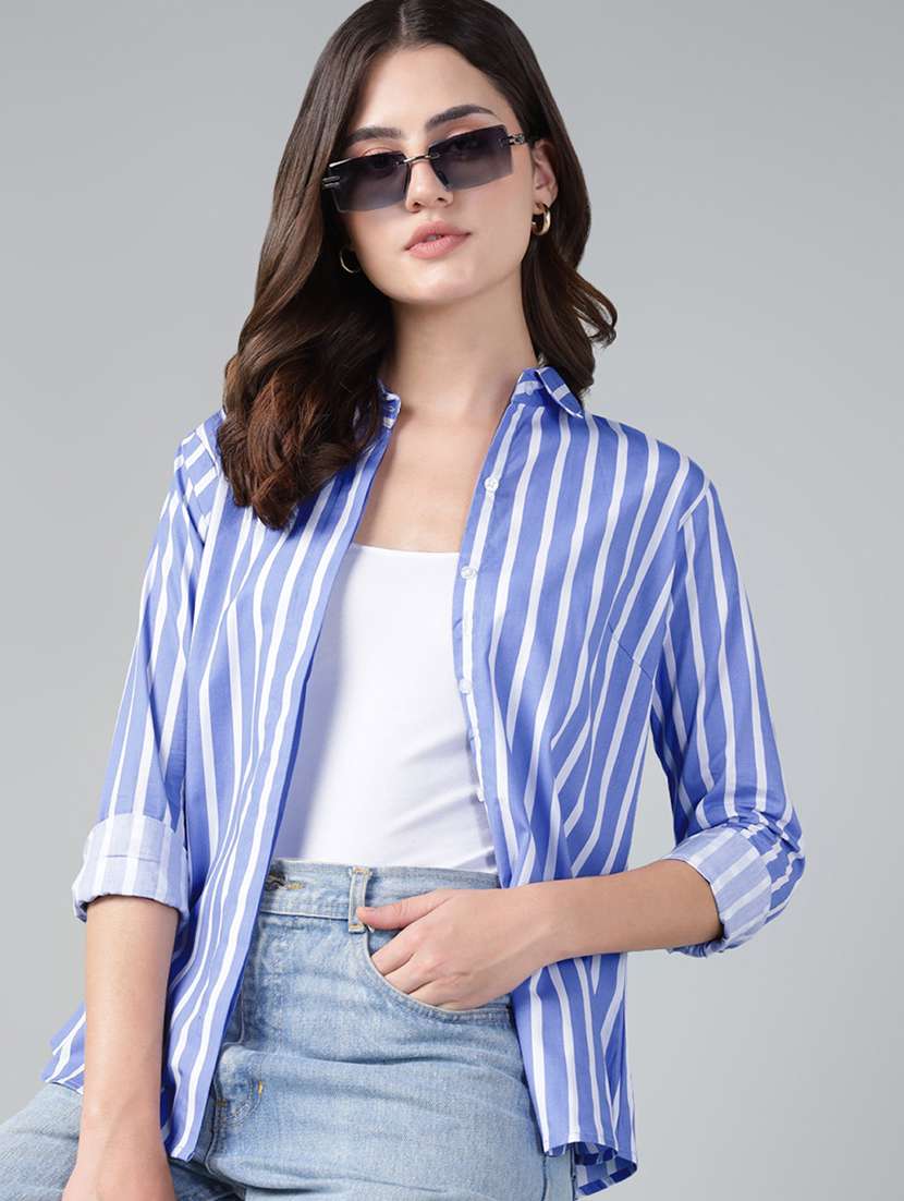 women collared long sleeve regular fit shirt