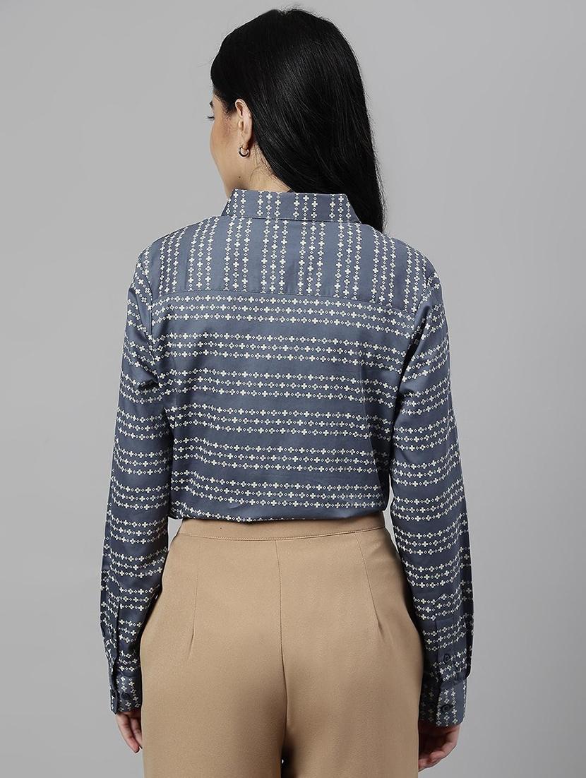 women collared long sleeve regular fit shirt - 22038679 - Standard Image - 4