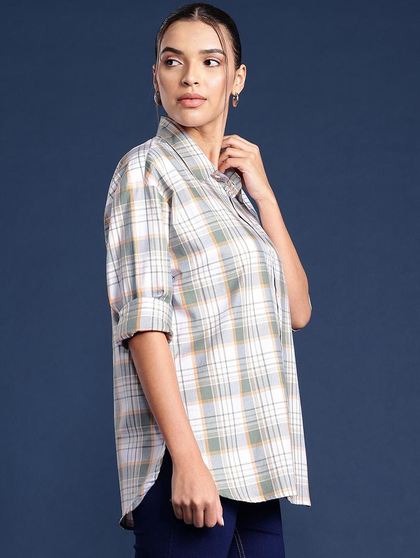 women collared long sleeve regular fit shirt - 22038688 - Standard Image - 1