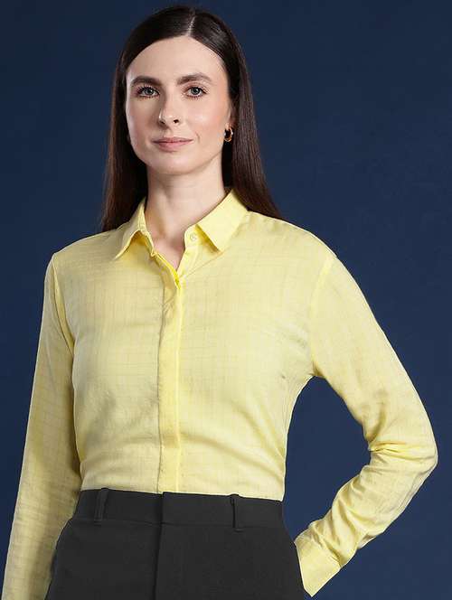 women collared long sleeve regular fit shirt - 22038696 -  Standard Image - 0