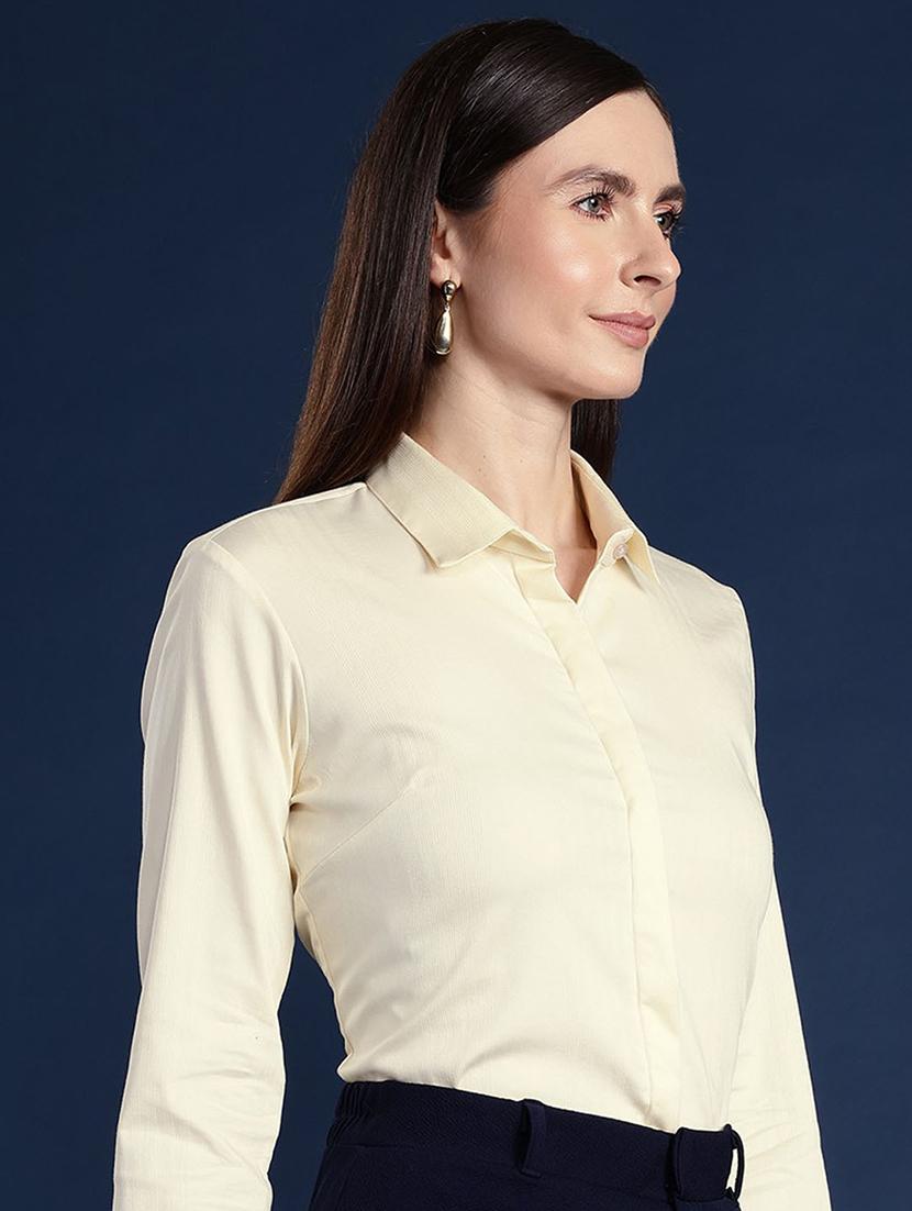 women collared long sleeve regular fit shirt - 22038710 - Standard Image - 1