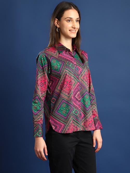 women collared long sleeve regular fit shirt - 22038745 -  Standard Image - 0
