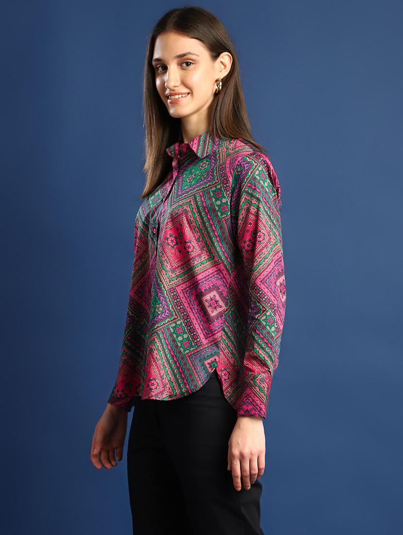women collared long sleeve regular fit shirt - 22038745 -  Standard Image - 1