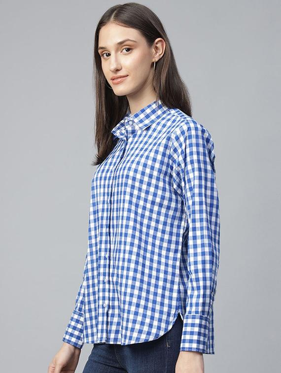 women collared long sleeve regular fit shirt - 22038756 - Standard Image - 1