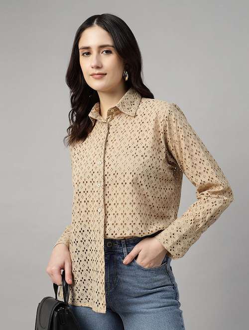 women collared long sleeve regular fit shirt - 22038764 - Standard Image - 0