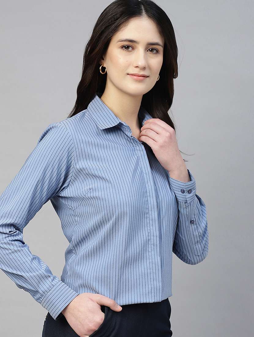 women collared long sleeve regular fit shirt - 22038767 - Zoom Image - 0