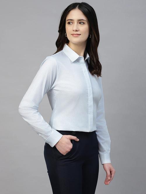 women collared long sleeve regular fit shirt - 22038770 - Standard Image - 0