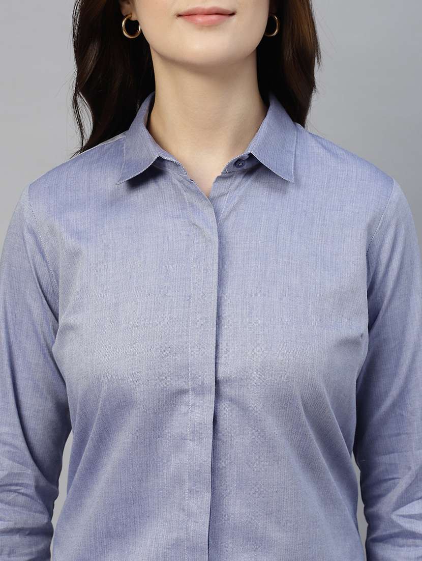 women collared long sleeve regular fit shirt - 22038772 - Standard Image - 4