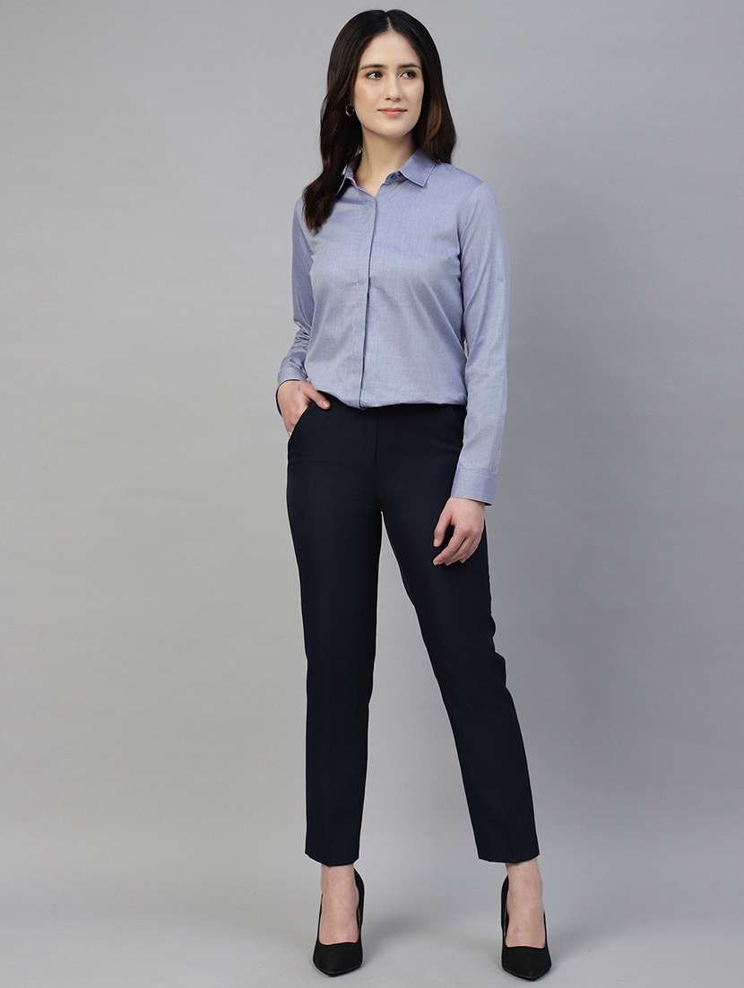 women collared long sleeve regular fit shirt - 22038772 - Standard Image - 6