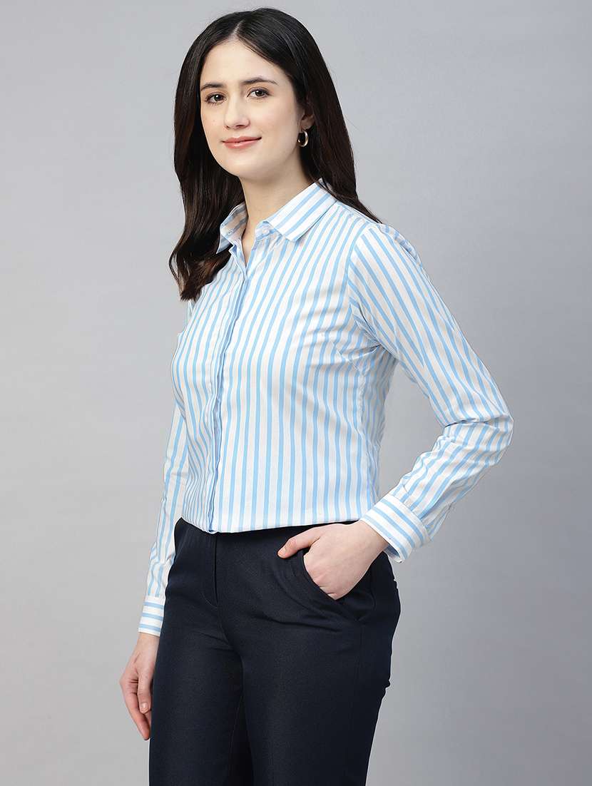 women collared long sleeve regular fit shirt - 22038778 -  Standard Image - 1