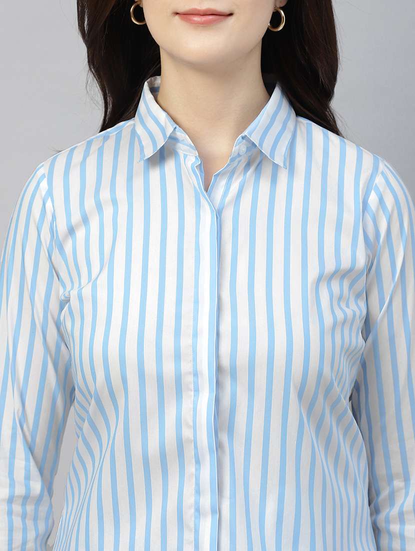women collared long sleeve regular fit shirt - 22038778 -  Standard Image - 4