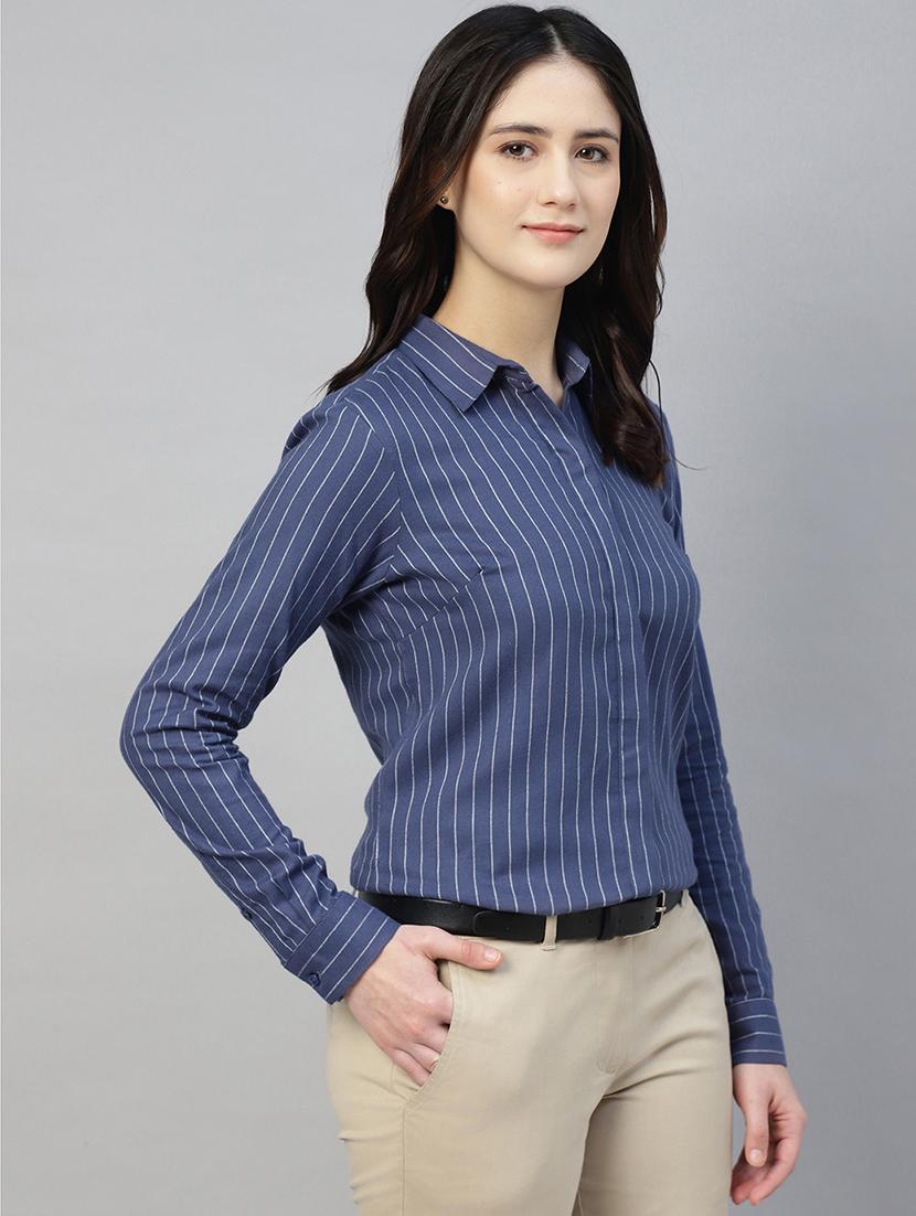 women collared long sleeve regular fit shirt - 22038779 - Standard Image - 1