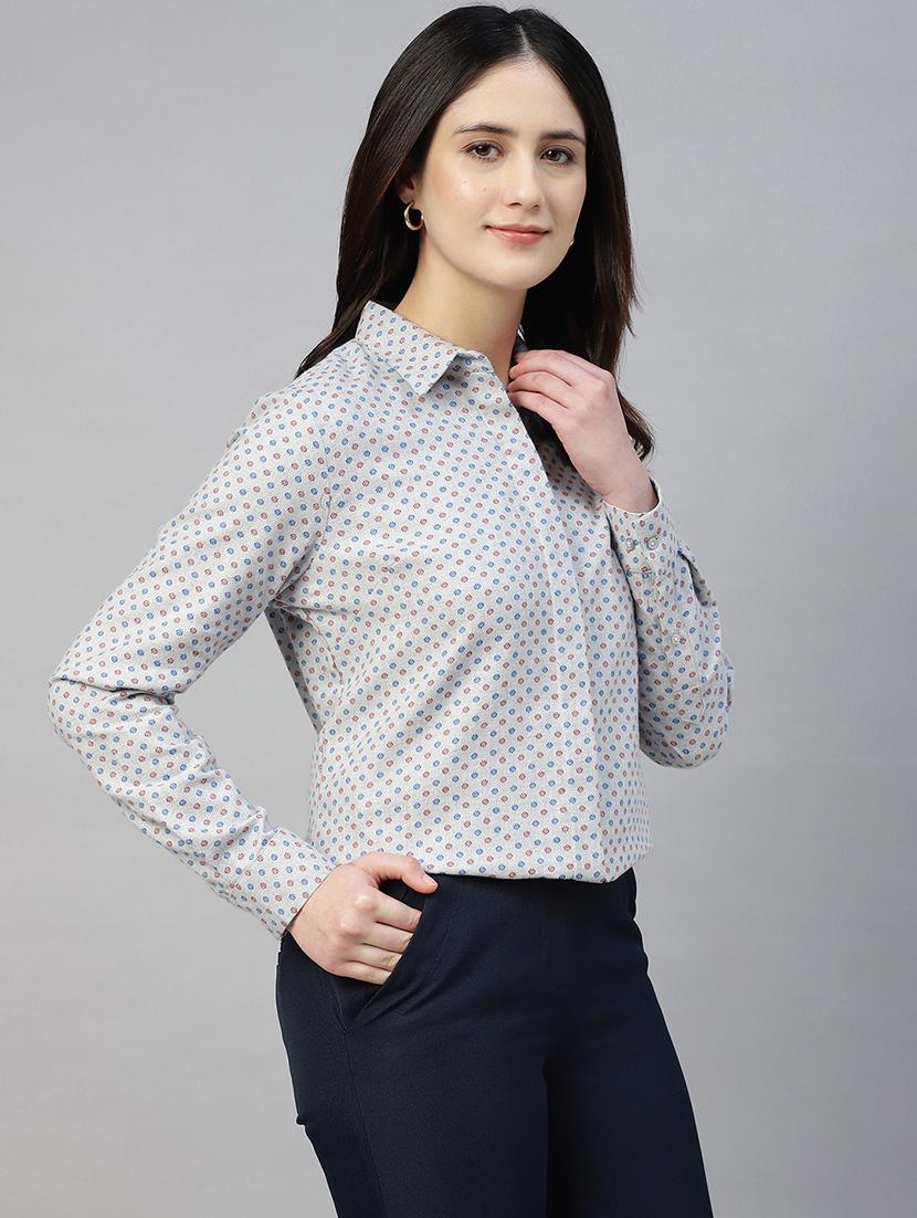 women collared long sleeve regular fit shirt - 22038785 - Standard Image - 1