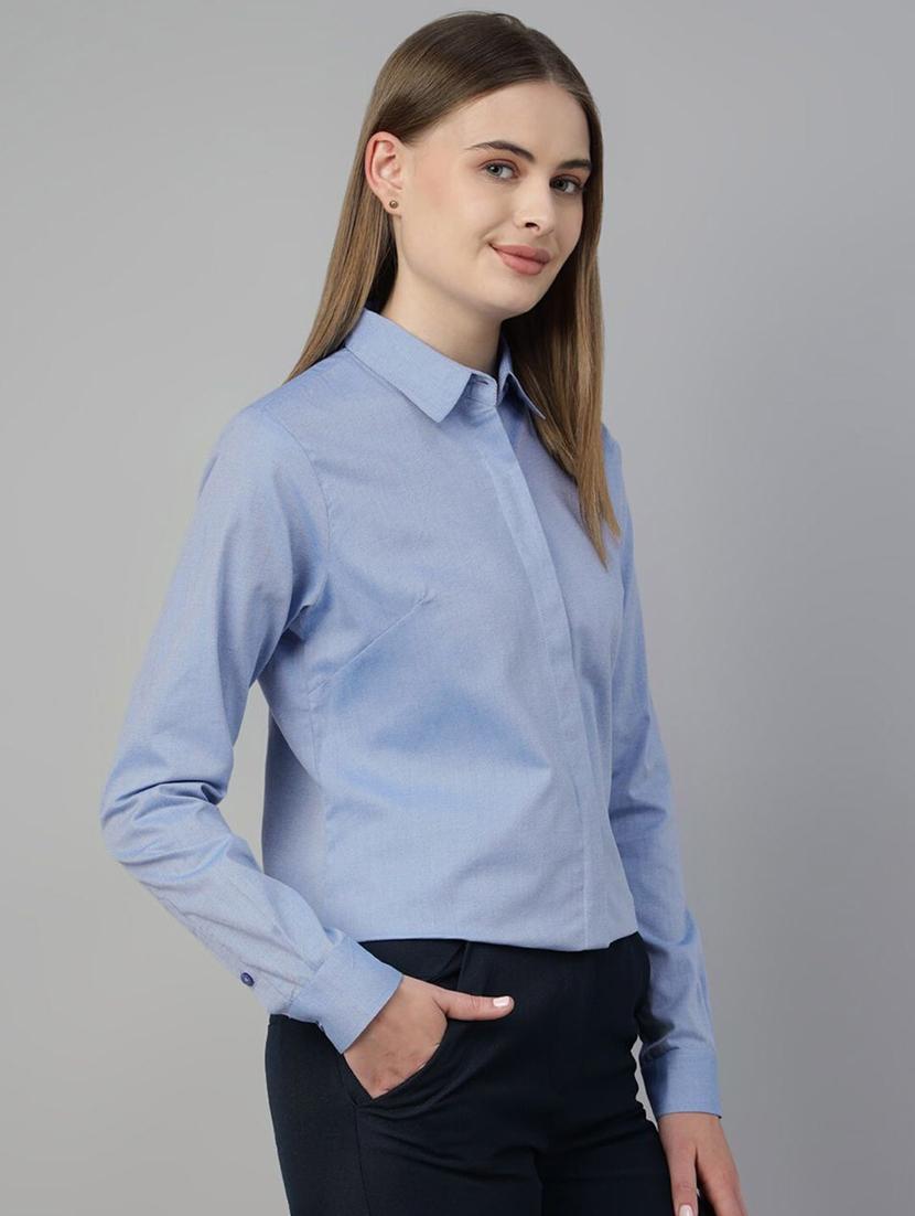 women collared long sleeve regular fit shirt - 22038790 - Standard Image - 1