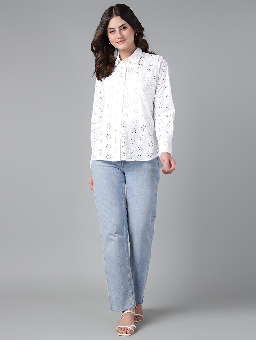 women collared long sleeve regular fit shirt - 22038799 - Standard Image - 4