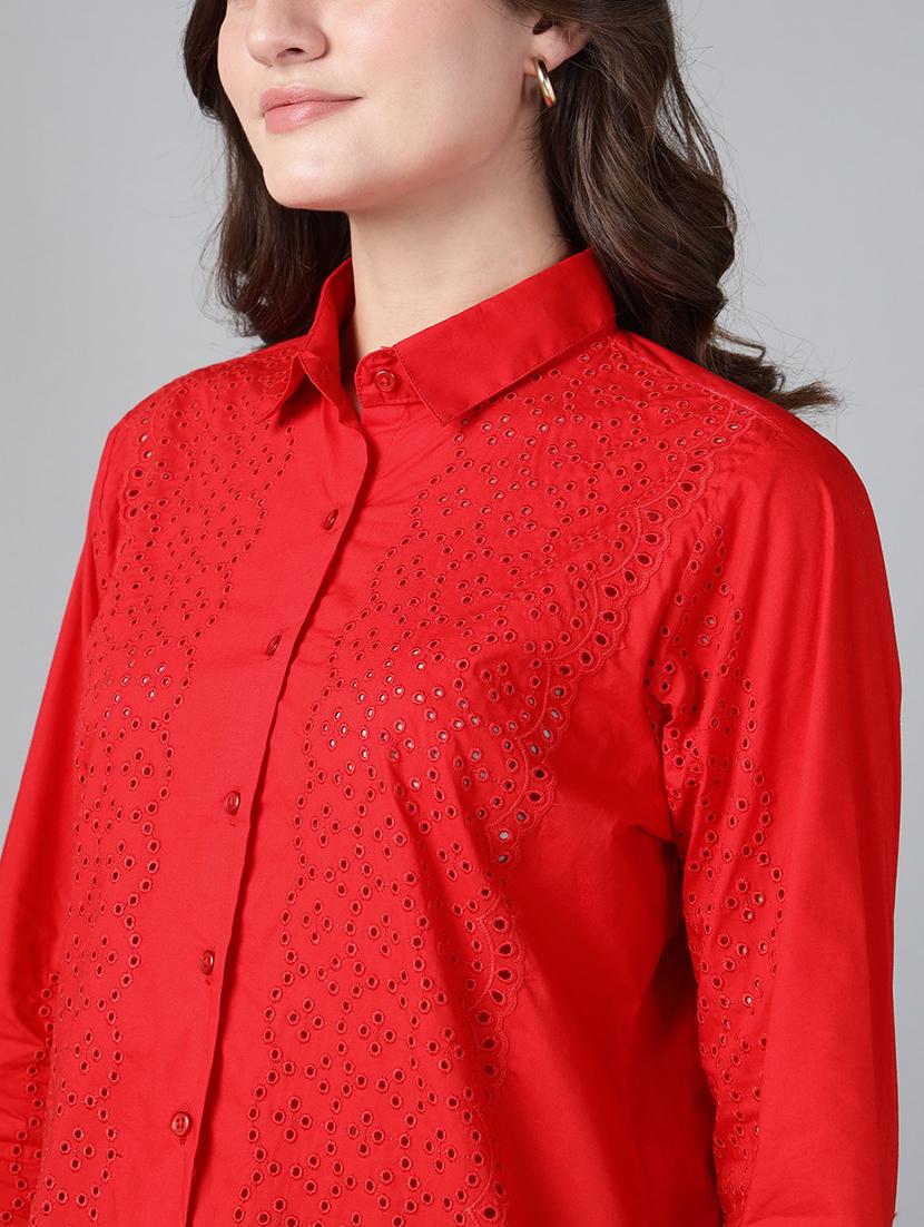women collared long sleeve regular fit shirt - 22038802 - Standard Image - 4
