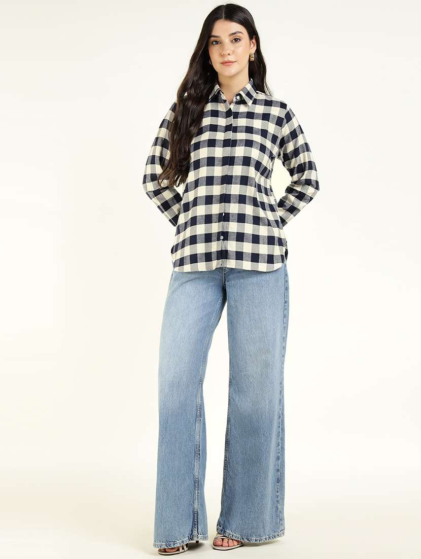 women collared long sleeve regular fit shirt - 22038815 -  Standard Image - 4