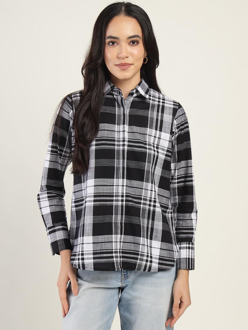 women collared long sleeve regular fit shirt - 22038817 - Standard Image - 1